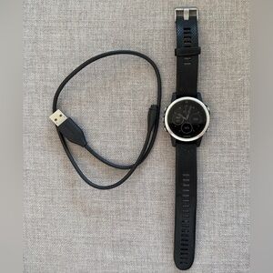 Garmin Fenix 5S 42mm GPS Multisport Watch - Silver/Black